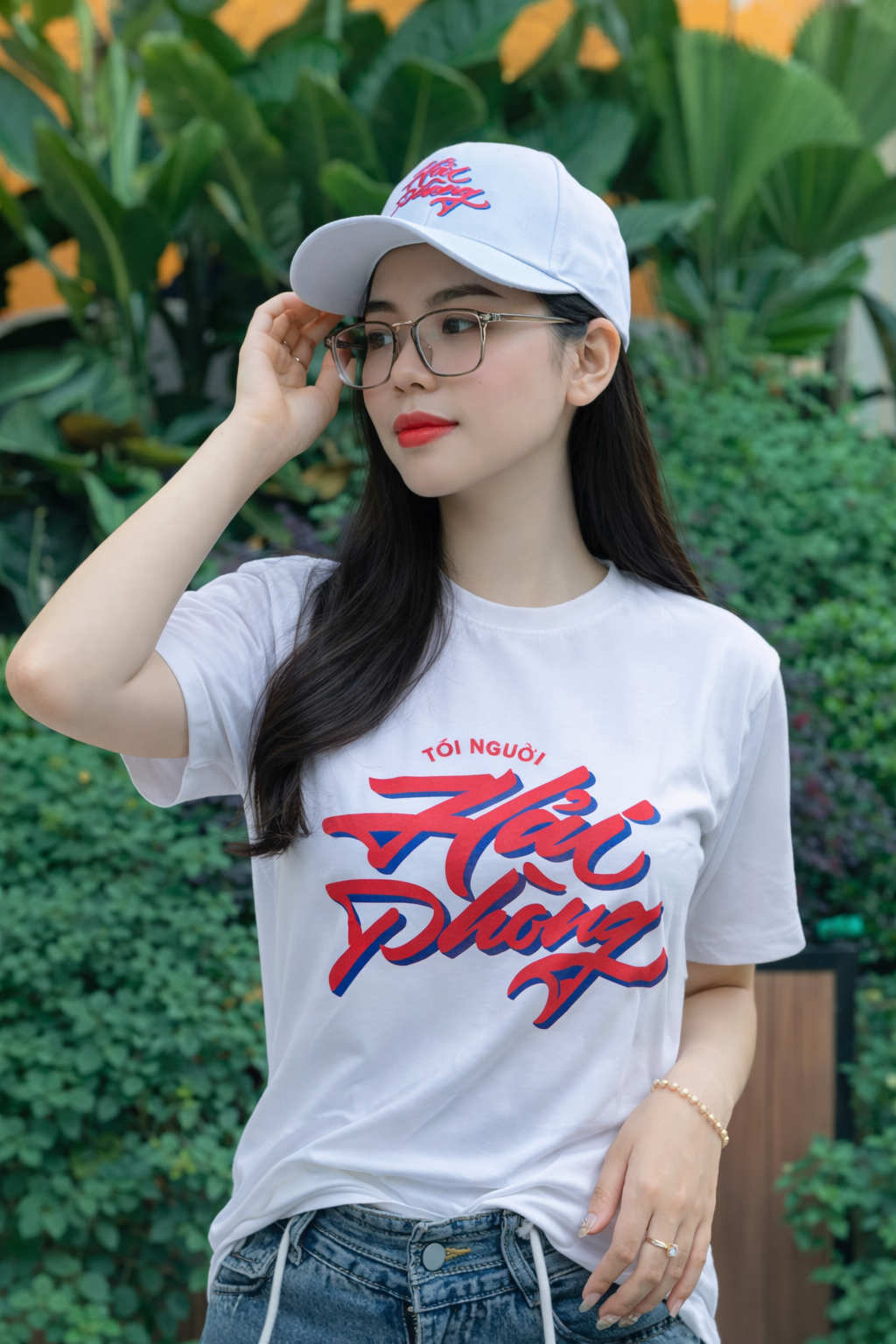 Áo "Tôi người Hải Phòng"  chất đẹp 100% cotton màu trắng 